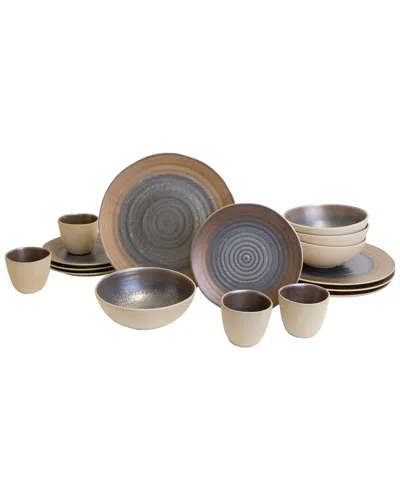 Lemieux Et Cie Akita 16pc Dinnerware Set In Brown
