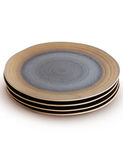Lemieux Et Cie Akita 4-pc. Dinner Plates, Service For 4 In Brown