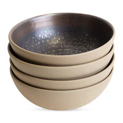 LEMIEUX ET CIE AKITA STONEWARE BOWLS, SET OF 4