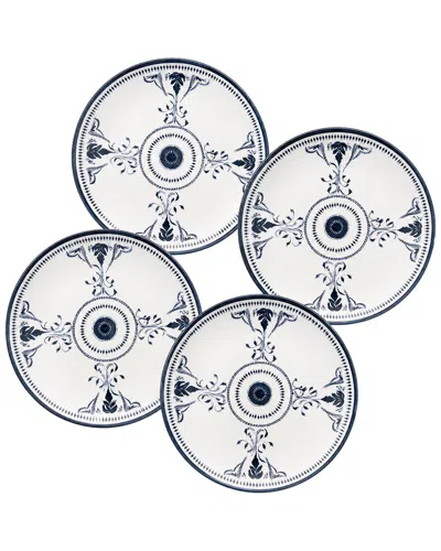 Lemieux Et Cie Bruges 4pc Dinner Plate Set In Blue