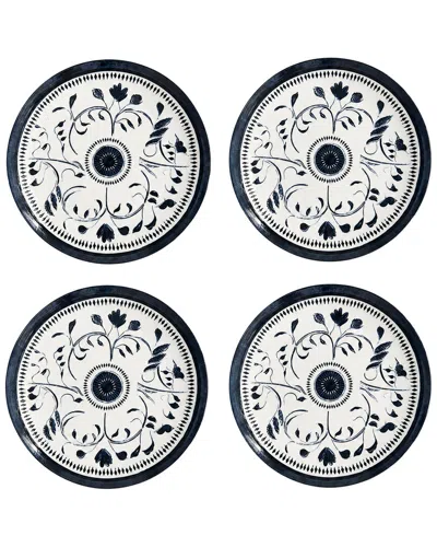 Lemieux Et Cie Bruges 4pc Salad Plate Set In Black