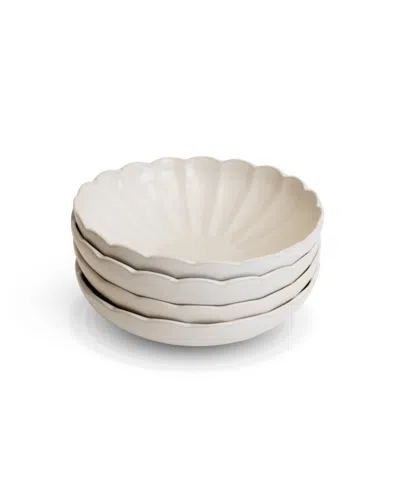 Lemieux Et Cie Dhalia 4-pc. Pasta Bowls, Service For 4 In White