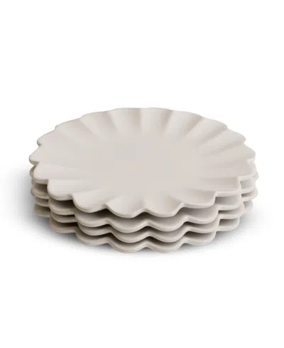 Lemieux Et Cie Dhalia 4-pc. Salad Plates, Service For 4 In Neutral
