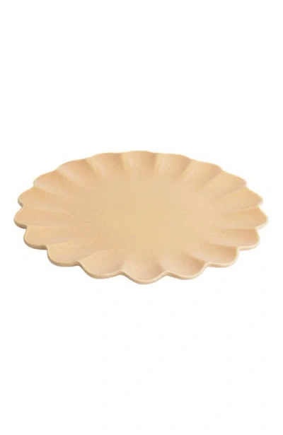 Lemieux Et Cie Dhalia Stoneware 4-piece Dinner Plate Set In Brown