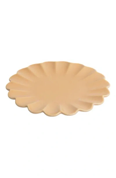 Lemieux Et Cie Dhalia Stoneware 4-piece Salad Plate Set In Burgundy