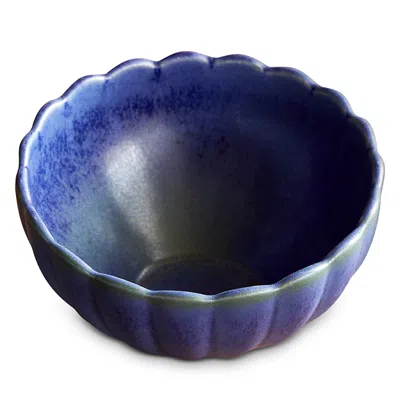 Lemieux Et Cie Dhalia Stoneware Bowl, Set Of 4 In Blue