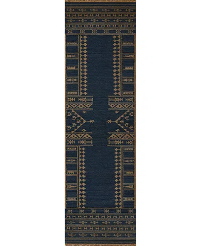 Lemieux Et Cie Duar Dua4 2'3" X 10' Runner Area Rug In Indigo