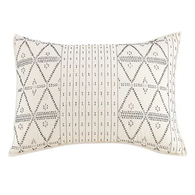 Lemieux Et Cie Geo Tick Cotton Sham, King In Cream