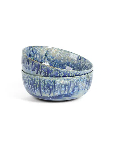 Lemieux Et Cie Hanami Serving Bowls, Set Of 2 In Blue