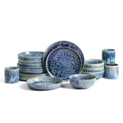 Lemieux Et Cie Hanami Stoneware 20-piece Dinnerware Set In Blue