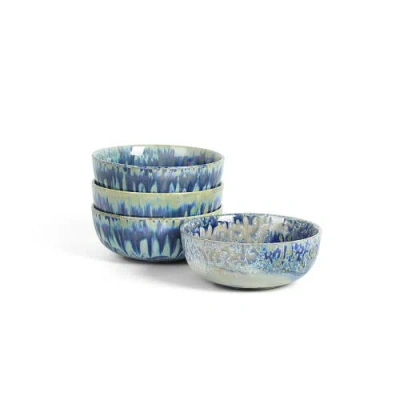 Lemieux Et Cie Hanami Stoneware Bowl Set In Blue