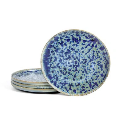 Lemieux Et Cie Hanami Stoneware Dinner Plate Set In Blue