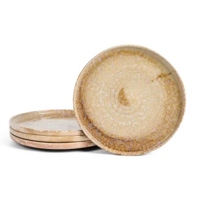 Lemieux Et Cie Hanami Stoneware Dinner Plate Set In Brown