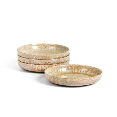 Lemieux Et Cie Hanami Stoneware Pasta Bowl Set In Brown