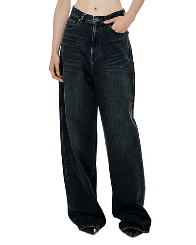 L'emiune 01 Loose Wide Leg Jeans In Bk In Black