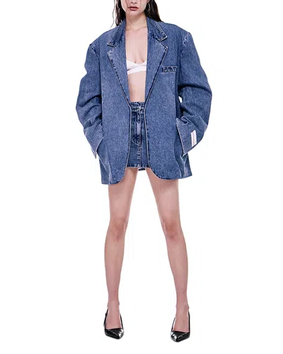 L'emiune 01 Sb Denim Blazer In Blue