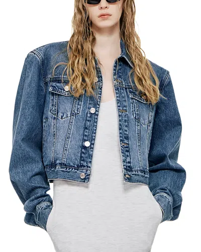 L'emiune 02 Denim Trucker Jacket In Blue