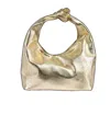 Lemiz Gemma Leather Handbag In Champagne In White