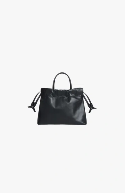 Lemiz Mini Asisi Convertible Leather Crossbody In Black