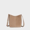 Lemiz Ruby Adjustable Leather Crossbody In Clay