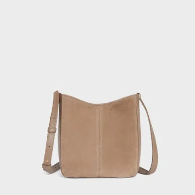 Lemiz Ruby Adjustable Leather Crossbody In Clay