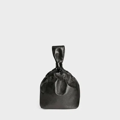 Lemiz Women's Mariposa Twist Clutch Handbag In Black Metallic