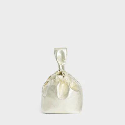 Lemiz Women's Mariposa Twist Clutch Handbag In Champagne In Silver