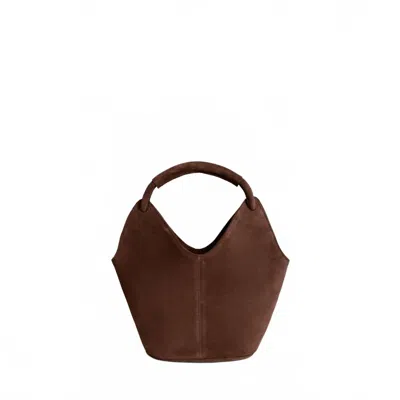 Lemiz Women's Mia Bucket Handbag In Chocolate In Gold