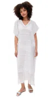 Lemlem Abira Classic Caftan White In Multi