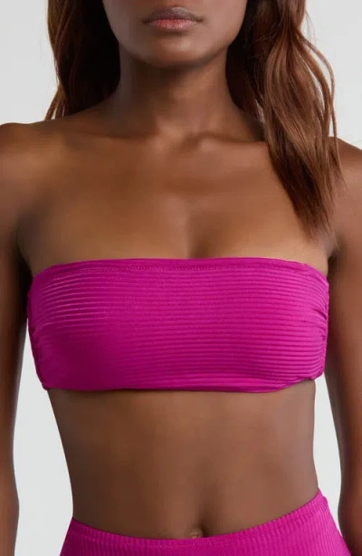 Lemlem Ava Bandeau Bikini Top In Beri Magenta