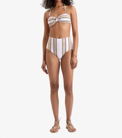 Lemlem Ava Bandeau Bikini Top In Munit Pink In Multi