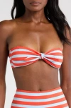 Lemlem Ava Tie Front Bandeau Bikini Top