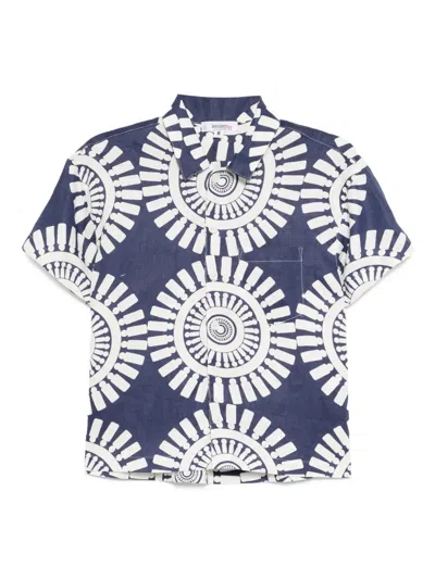 Lemlem Cabana Shirt In Blue