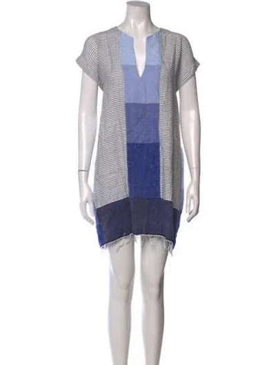 Pre-owned Lemlem Colorblock Pattern Mini Dress In Multi