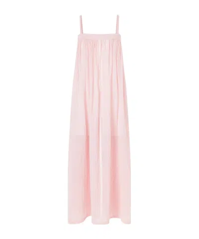 Lemlem Eda Cotton-gauze Maxi Dress In Pink