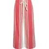 Lemlem Desta Cotton Wide-leg Cover-up Pants In Pink