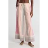 Lemlem Desta Stripe Wide Leg Cover-up Pants In Enjori Plum