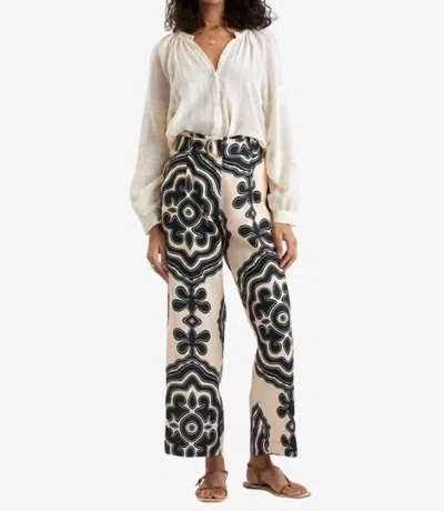 Lemlem Diarra Straight Leg Trousers In Niku Black In Multi