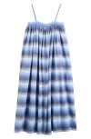 Lemlem Eda Stripe Cotton Cover-up Sundress In Blue