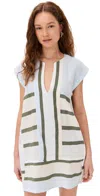 Lemlem Elina Stripe Cotton Blend Caftan In Entoto Sage