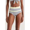 Lemlem Elsi High Waist Bikini Bottoms In Bahar Cream