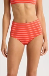 Lemlem Elsi High Waist Bikini Bottoms In Jeliba Tangerine