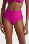 Lemlem Elsi High Waist Rib Bikini Bottoms