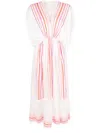 Lemlem Eshe Plunge Neck Dress In Pink