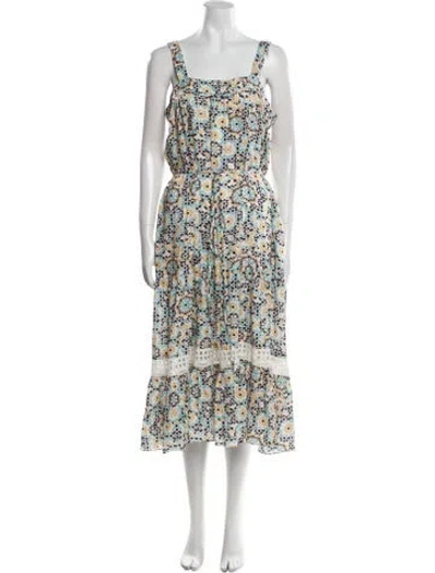 Pre-owned Lemlem Floral Print Midi Length Dress In Multi