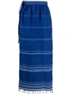 Lemlem Inku Cotton Wrap Skirt In Blau