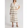 Lemlem Leila Plunge Cover-up Dress In Besela Vanilla