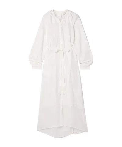 Lemlem Lightweight Pure Cotton Dress In White