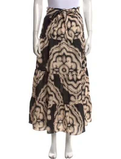 Pre-owned Lemlem Linen Long Skirt In Neutral