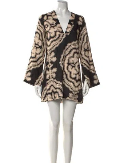 Pre-owned Lemlem Linen Mini Dress W/ Tags In Neutrals